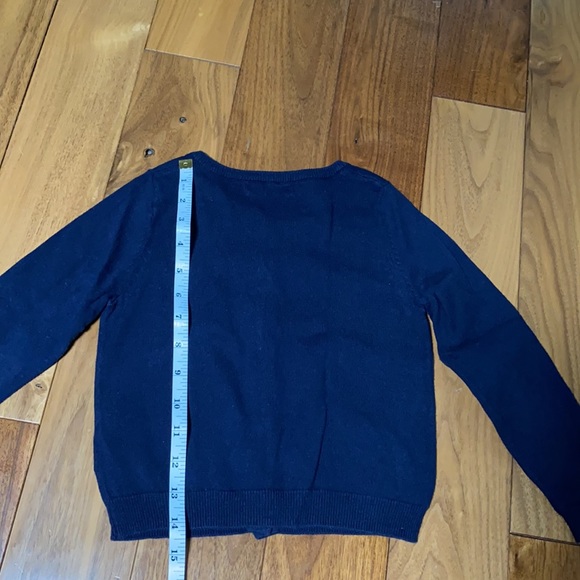 H&M Girls Navy Button Down Cardigan Sweater 100% Cotton Comfy size 2-4Y - Picture 4 of 8